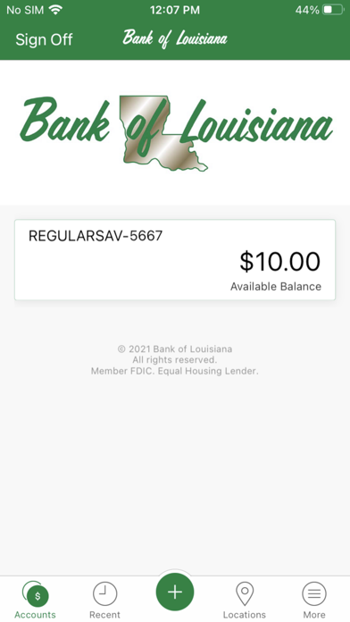 Bank of Louisiana BOL Screenshot