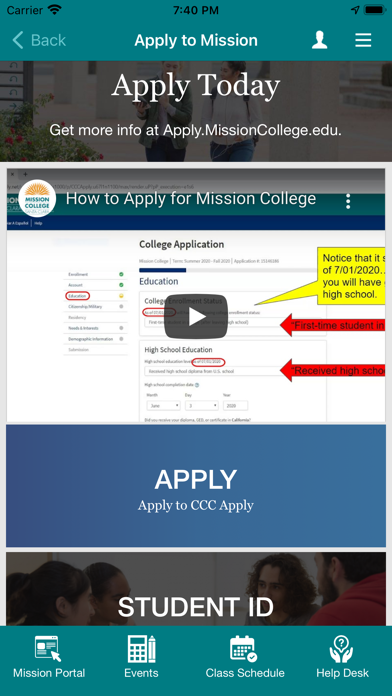 Go Mission - Mission College Screenshot