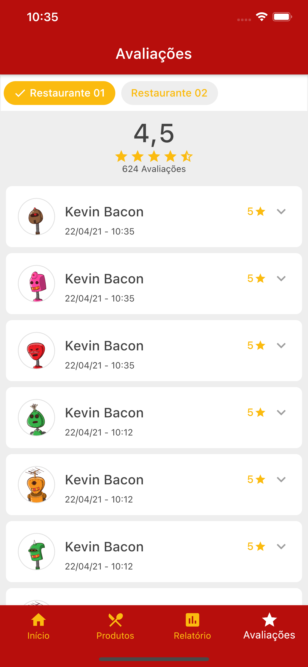 Gestor Pede o Menu