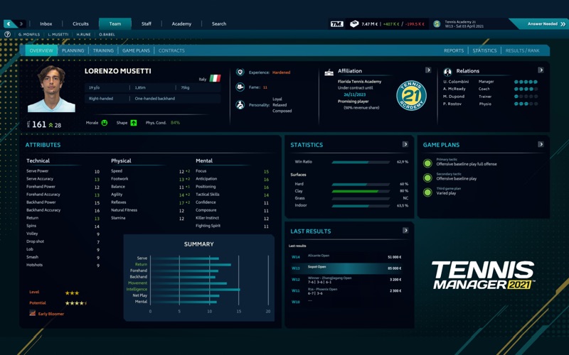 Tennis Manager 2021 Screenshot