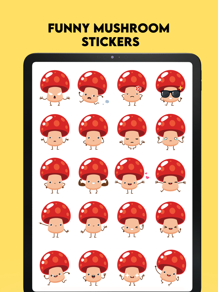 Funny Mushroom Stickers