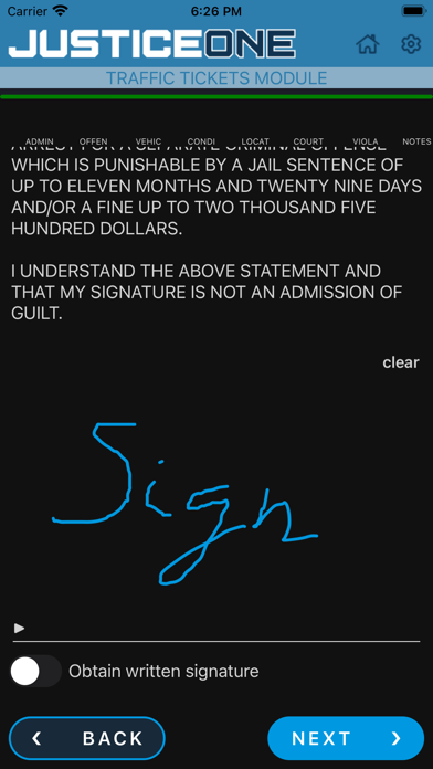 Courtware JusticeONE Mobile Screenshot