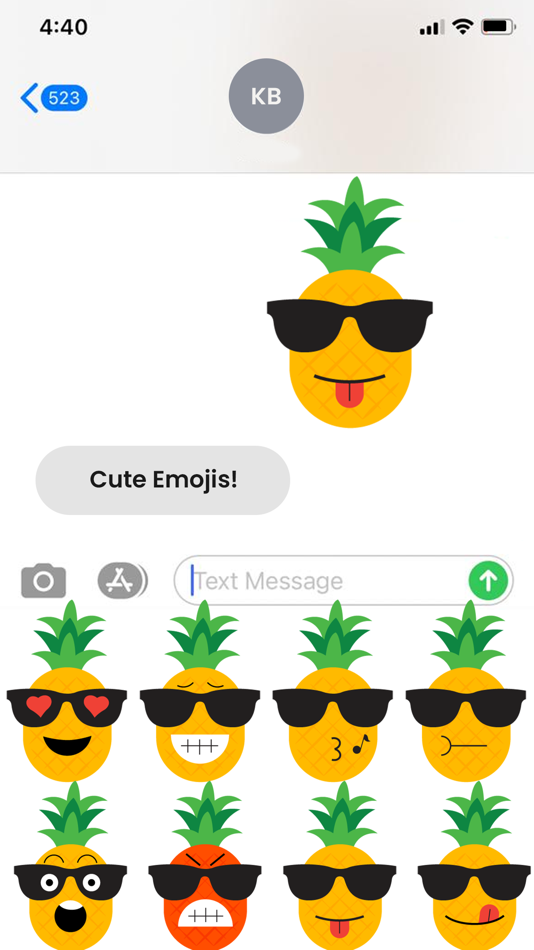 Animated Pineapple Emojis - 1.0 - (iOS)