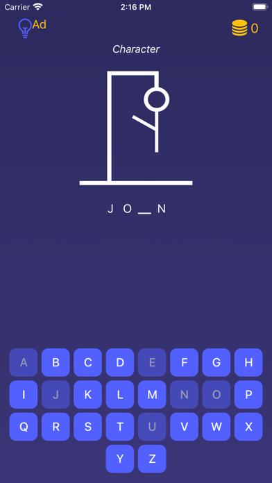 Bible hangman - Game Screenshot