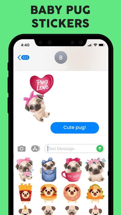 Screenshot 3 of Baby Pug Stickers App