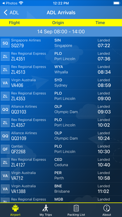 Screenshot #2 pour Adelaide Airport Info + Radar