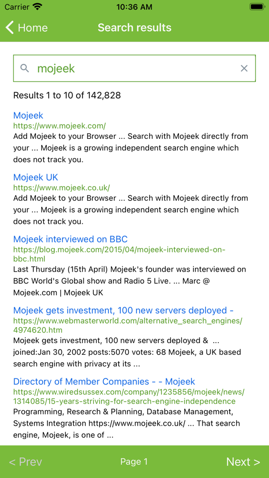 #2. Mojeek (iOS) 由: Mojeek Limited