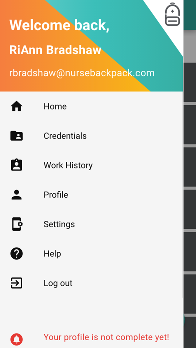 Nurse Backpack License Manager Screenshot