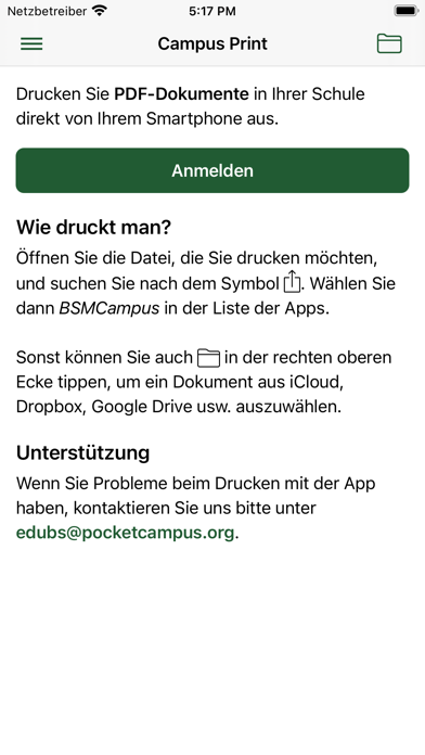eduBS PocketCampus Screenshot