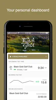 black gold golf club iphone screenshot 2