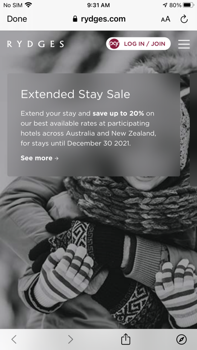 Rydges Hotels & Resorts Screenshot
