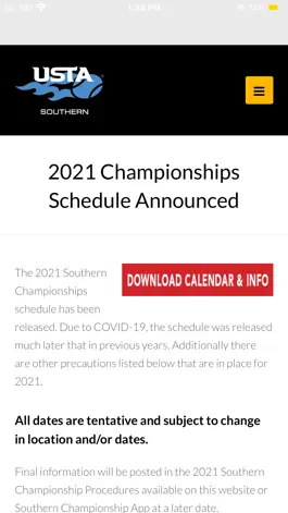 Game screenshot USTA Southern Championships apk