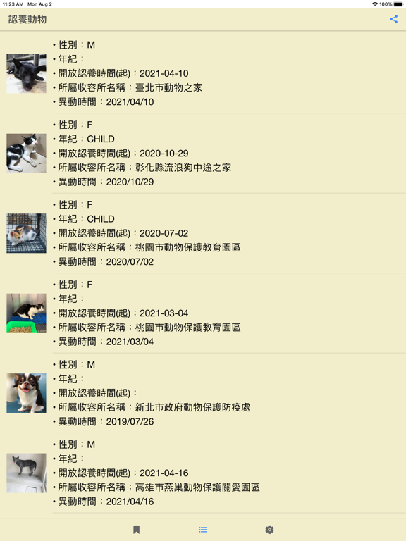 Screenshot #5 pour Taiwan Animal Adoption