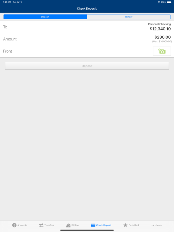 The Police Credit Union of CA iPad screenshot 4 - Finance app