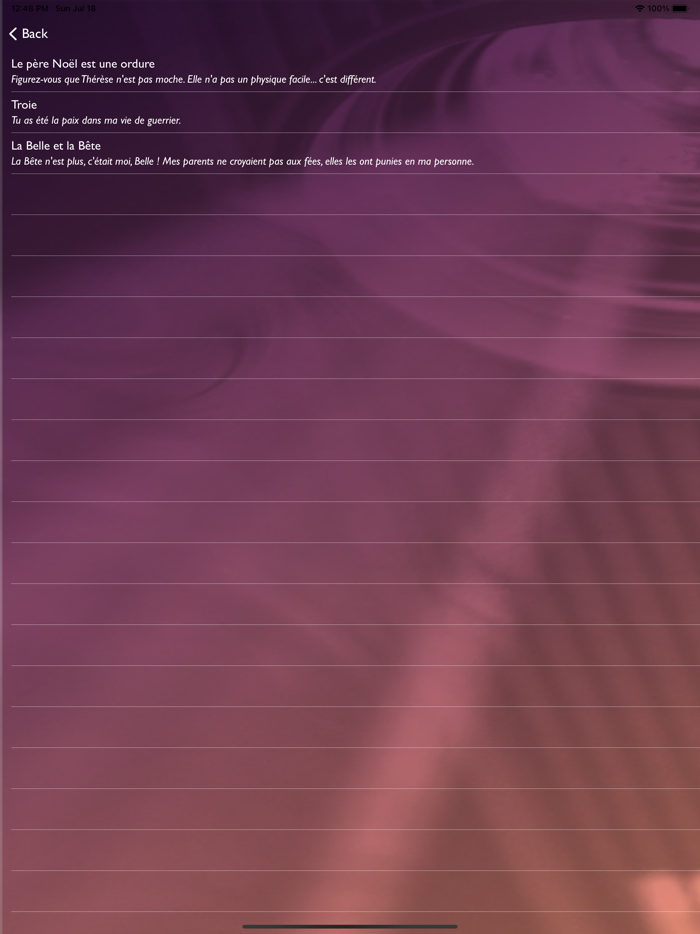 Une Réplique Un Jour