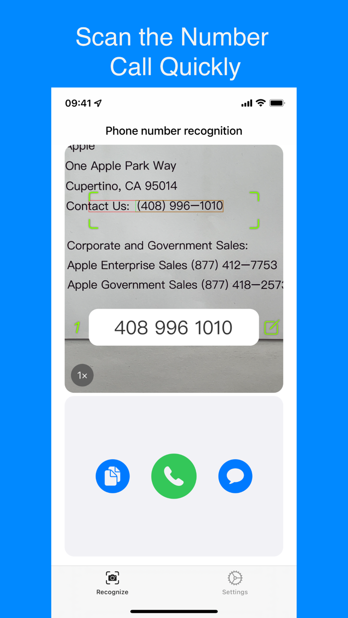 ScanNumandDial-Quick Call