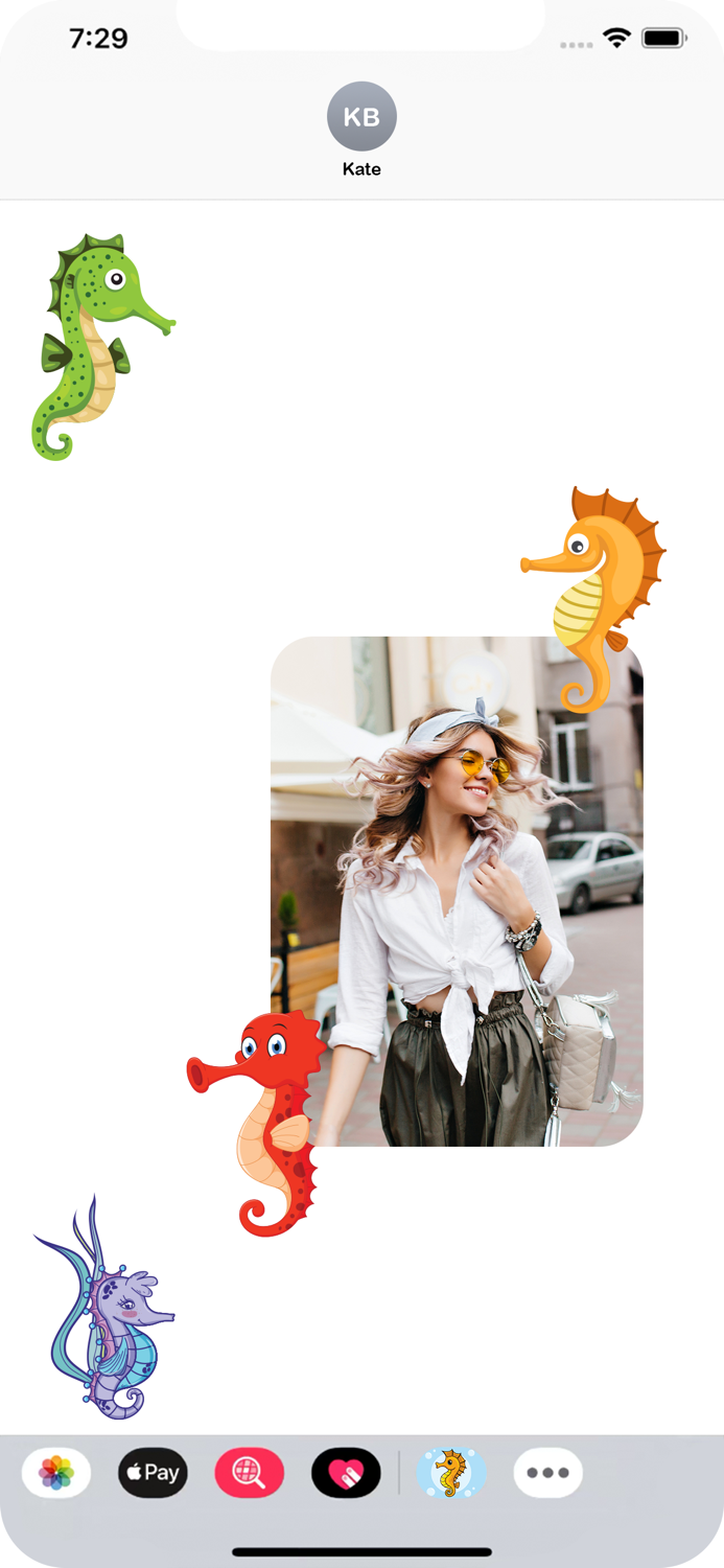 Bubble Seahorse Stickers