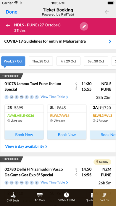 Indian Train Status - minits Screenshot