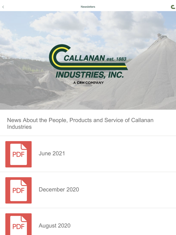 Callanan Industries Inc. screenshot 2