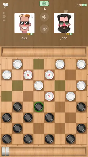 Скриншот Шашки Онлайн 8×8 и 10×10 на iPhone 1