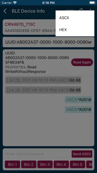 BLE Device Info iPhone-skjermbilde 6