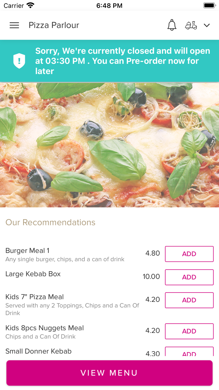 Pizza Parlour Bolton