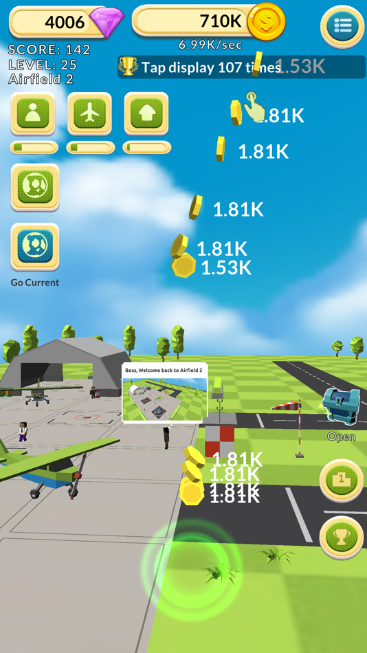 #5. Airfield Tycoon Clicker (iOS) Podle: Softcen
