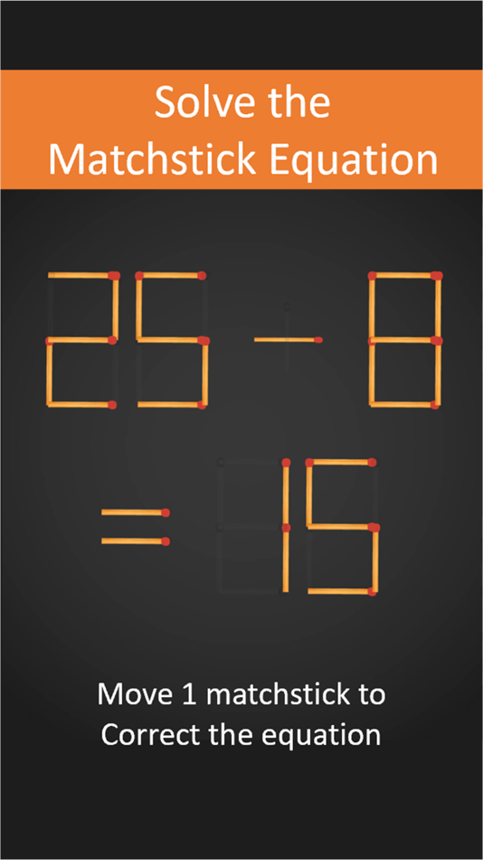 #2. Matchstick Puzzle Game (iOS) By: MindYourLogic Studios Private Limited