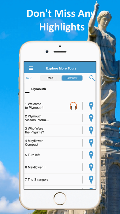 Plymouth MA Audio Tour Guide Screenshot