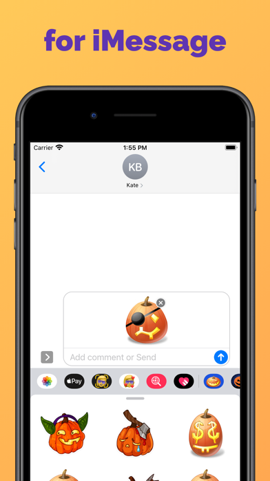 Screenshot #3 pour Halloween - Pumpkin emoji pack