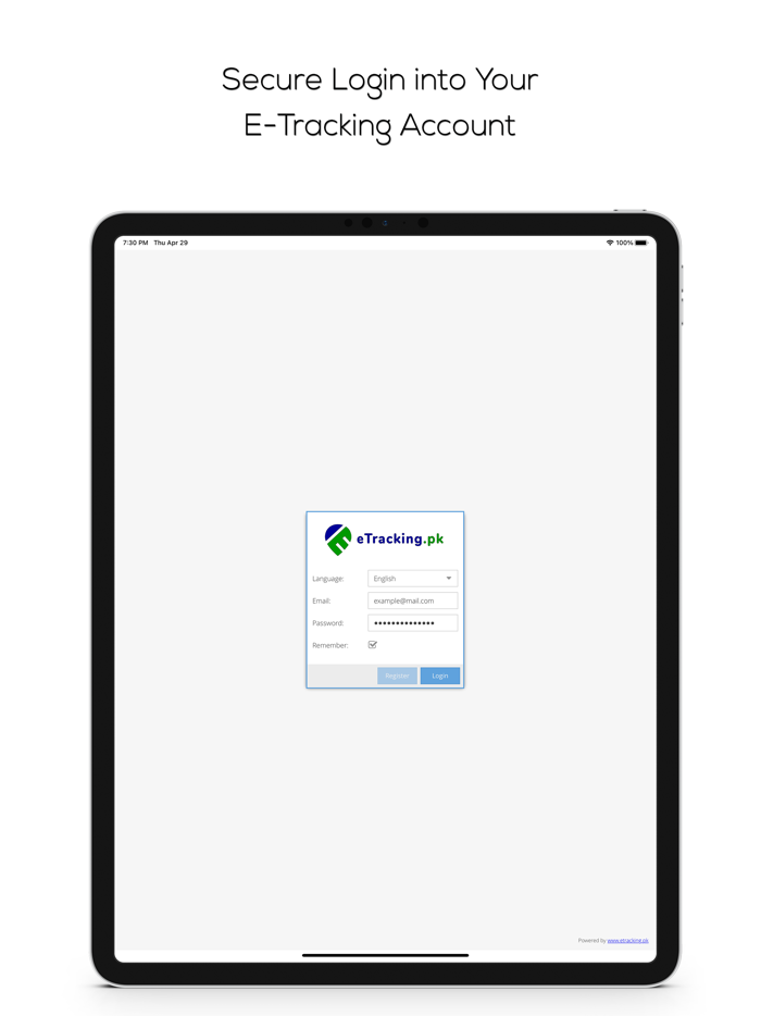 E-Tracking - Live View Tracker