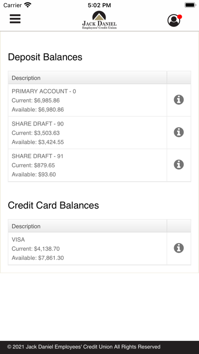 JDECU Mobile Screenshot