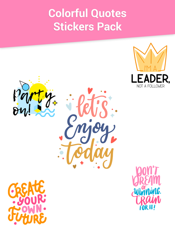 Screenshot #6 pour Colorful Quotes Stickers