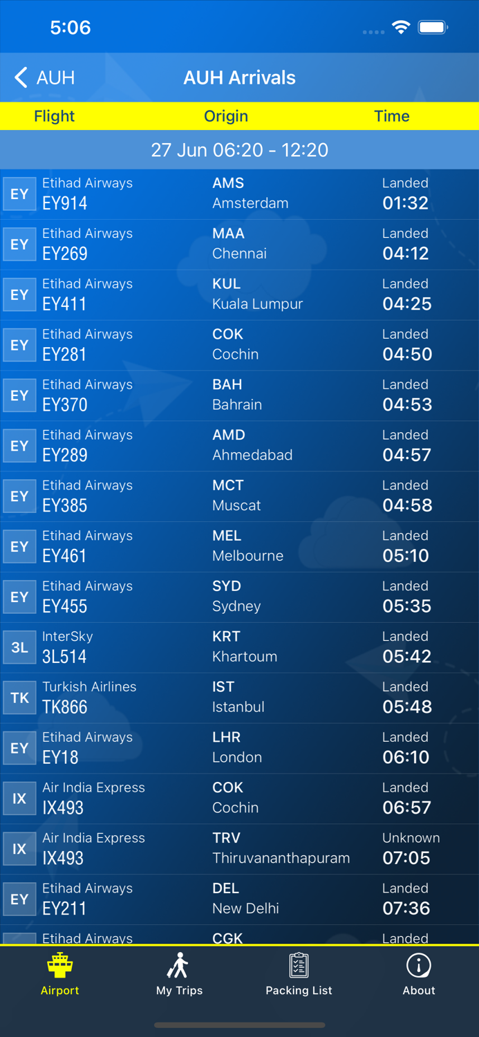 Abu Dhabi Airport AUH Info