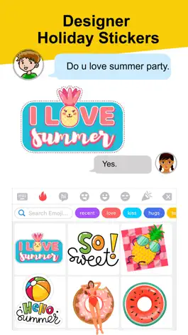 Game screenshot Summer Vacation Stickers Pack hack