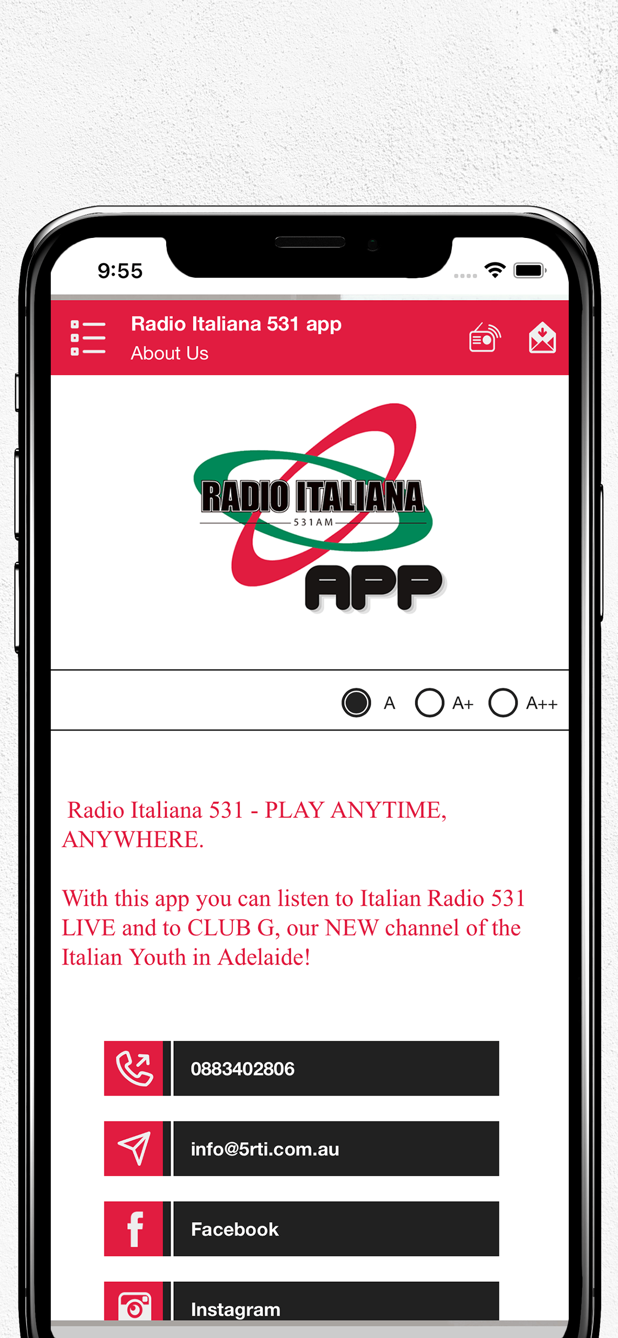 Radio Italiana 531 app
