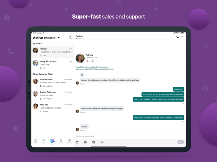 Zoho SalesIQ - Live Chat App