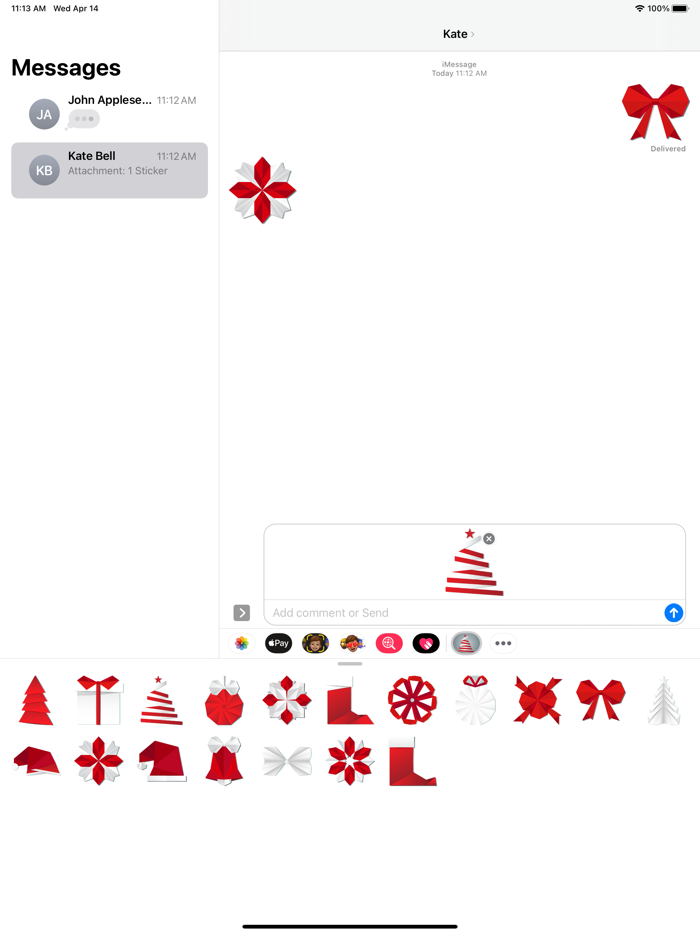 Christmas Origami - Fx Sticker