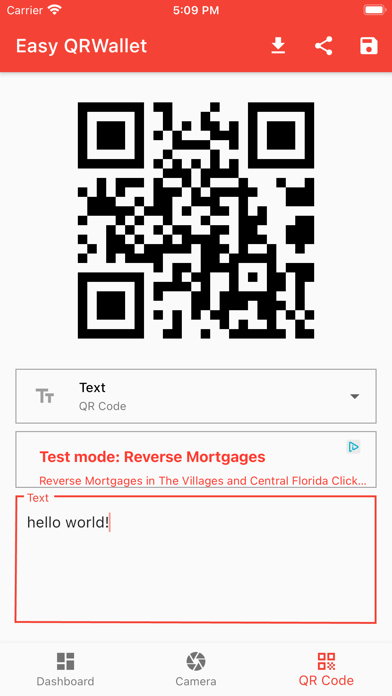 Screenshot #1 pour Easy QRWallet