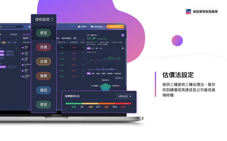 #3. 美股夢想家- 抓住美股合理價 (macOS) Podle: CMoney