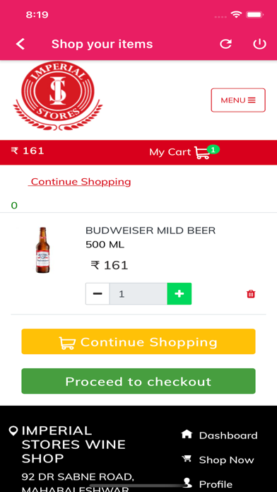 Imperial Stores Wine Shop Screenshot