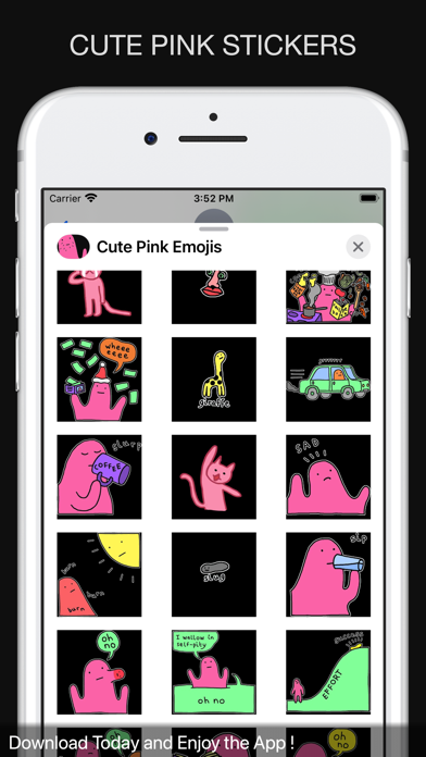 Cute Pink Emojis Screenshot