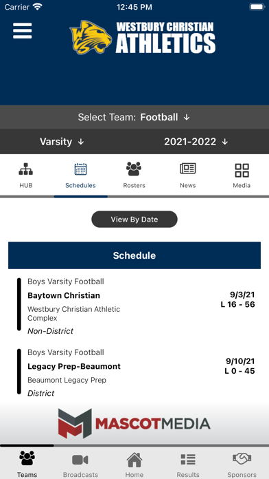Westbury Christian Athletics Screenshot