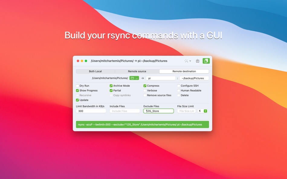 #1. Rsyncinator (macOS) 由: isev