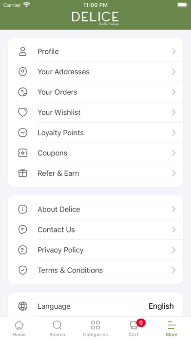 Delice Shopping Screenshot