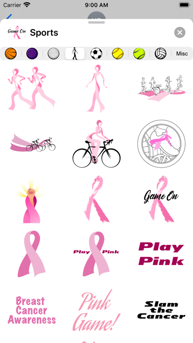 Breast Cancer Sport Ribbons Screenshot