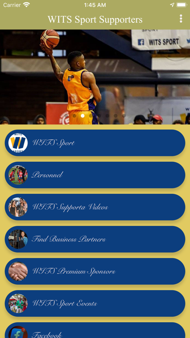 WITS Sport Supporters Screenshot 1 - AppWisp.com WITS Sport Supporters Screenshot 1 - AppWisp.com
