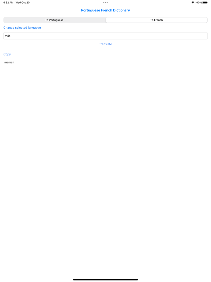 Portuguese French Dictionary