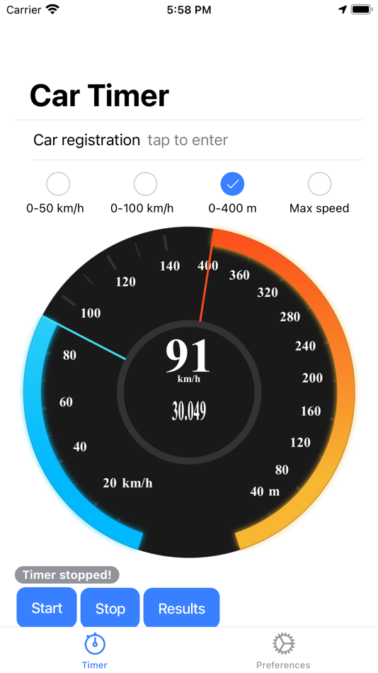 #1. Car Timer: speed test (iOS) Bởi: Lorin Nicolae