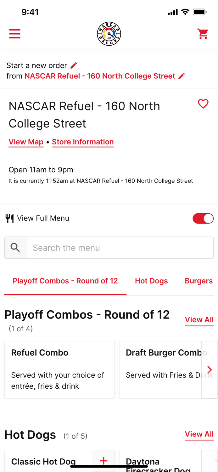 NASCAR Refuel Ordering